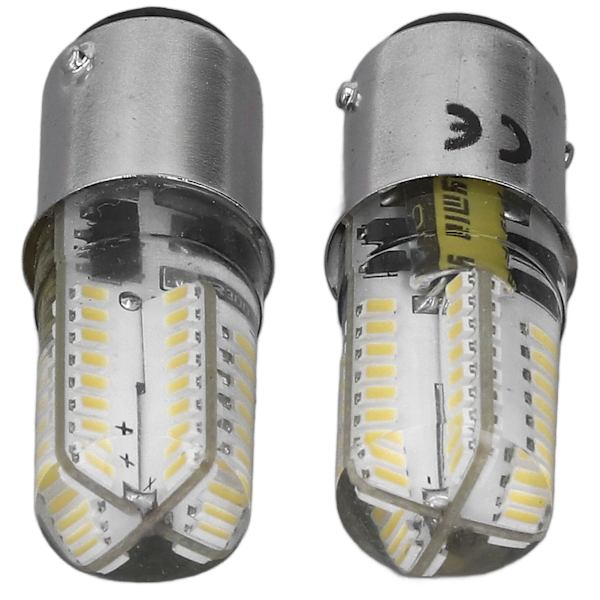 BA15D LED-lampa 64 LED-lampor 4W 360Lm Hög ljusstyrka Plug and Play BA15D-lampa AC DC 12V för Driveway Deck Patio RVs Vitt ljus