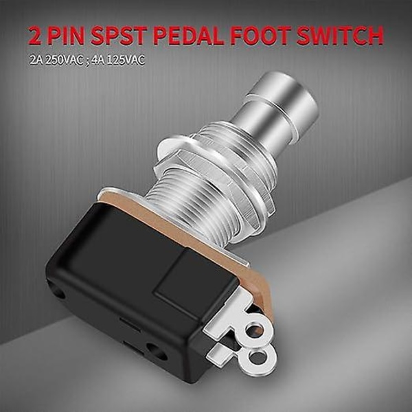 13 st SPST Momentan Mjuk Fotpedal Normalt Öppen 2-Pin Enkel Knapp Fotpedal för Gitarr Effekter Pedal