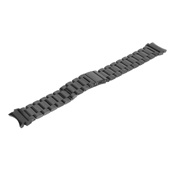 Urrem i rustfrit stål, kompatibel med Galaxy 4, hurtig udløsning, solid metal udskiftningsrem, sort