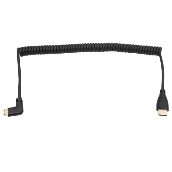 90 graders HD Multimedia Interface hane till hane A till C förlängningsspiralkabel för dator/TV/PS4