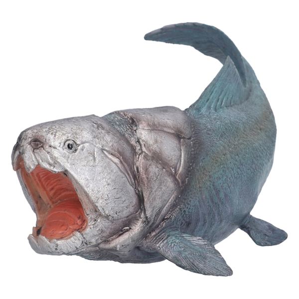 Simuleret falsk fiskemodel kunstig naturtro Jurassic periode Zhengs fiskemodel til børnBlå