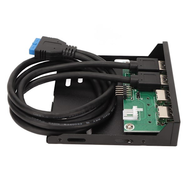 3,5 tums frontpanel USB3.0 Hub Höghastighets 4-portars intern kombofästeadapter för PC Desktop 3,5 tums diskettfack