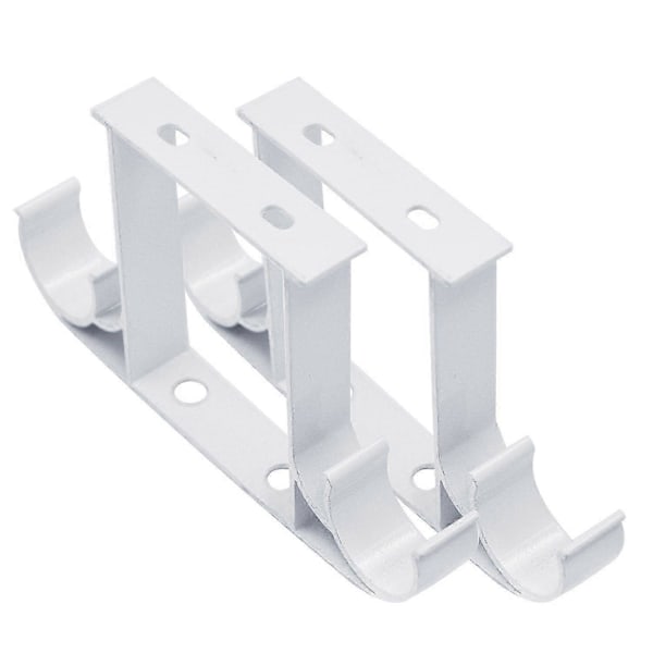 Oppgrader Gardin Tau Draperi Stang Takmontert Dobbel Aluminium Legering Brakett