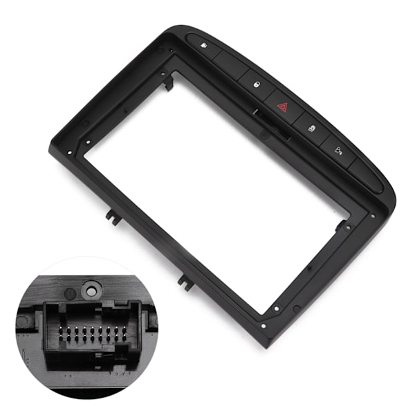9in 2-DIN bilstereo ramme instrumentbræt panel sort udskiftning til Peugeot 408 2013