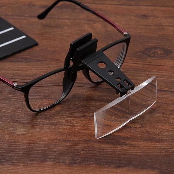 Clip-On handsfree förstoringsglas för äldre personer med nedsatt syn, 3x förstoring, 8,5 X 3 cm