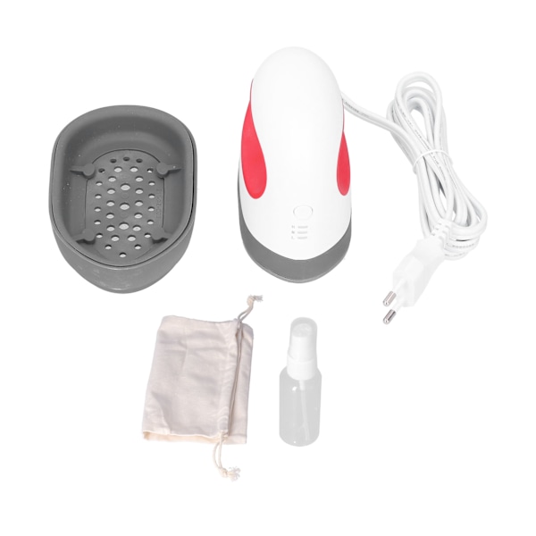 Rød mini bærbar automatisk strygemaskine med temperaturføling - varmepresse - strygemaskine - EU-stik 220V