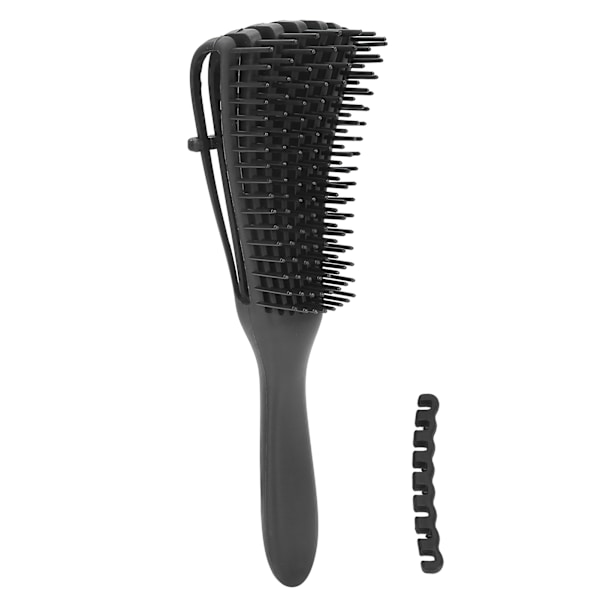 Detangling hårborsteknutar Detangler kam Fintänder hårborste kam för långt tjockt vått torrt hår Svart