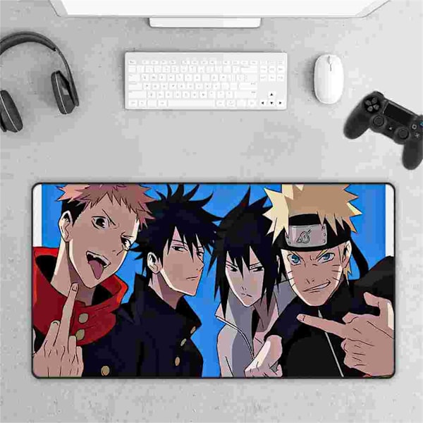 Musmatta Naturligt Gummi Anti Slip Vattentät Anime Cartoon Mönster Stor Musmatta för Kontor Spel Hem 75x40cm / 30x16in