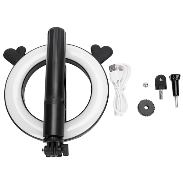 P40D‑5 Mobiltelefon Bluetooth Selfie Stick 6in LED Fyldlys Stativ Live Broadcast Stativ