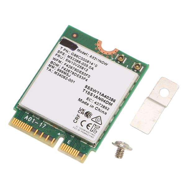 M.2 Nätverkskort AX211NGW M.2 KEY E CNVio 2 Trippel Frekvens 802.11ac BT5.2 Trådlöst WiFi Adapterkort för Win 10