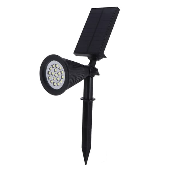 LED Solar Plænelamper Spotlights med 18 stk. chips til udendørs havepark, spydlamper (farverigt lys)