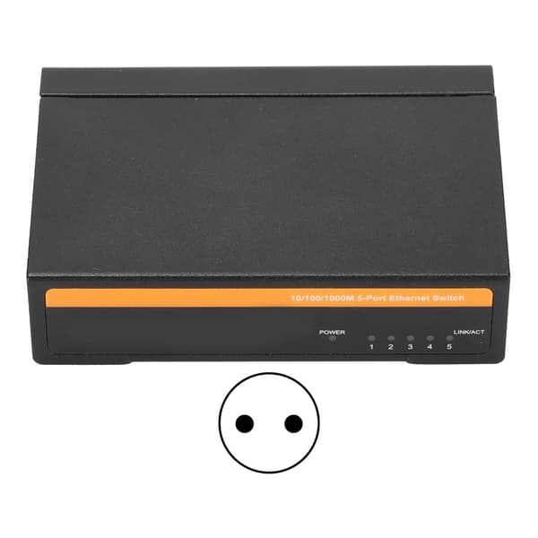 Ethernet-switch TBCS5005E 1000M 5 porte selvtilpassende splitter tilbehør til stationær computer 100-240V (EU-stik)