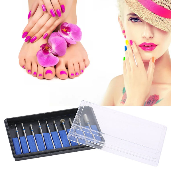 10 st Tungstenstål Nagelslipning Polering Huvud Gravyr Skärverktyg Tillbehör #02