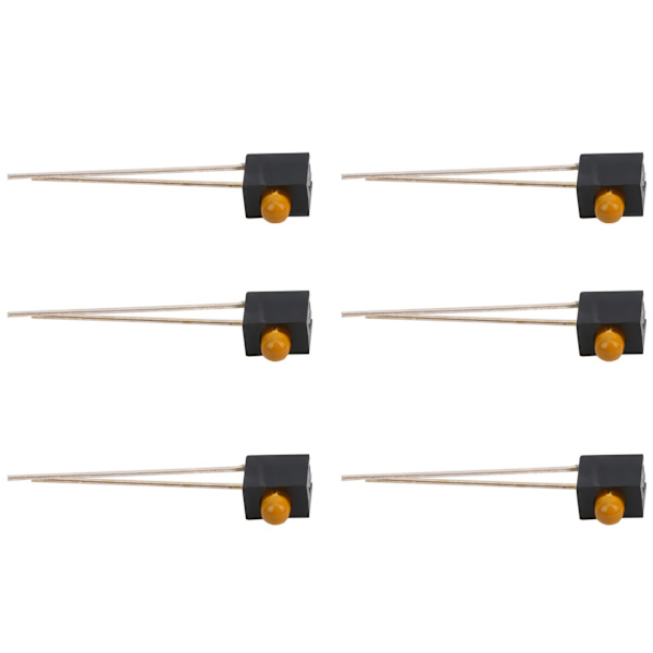 100 stk LED-holder 3 mm lampeskærm 90 graders bøjning med lette industrielle kontrolkomponenter Orange lys