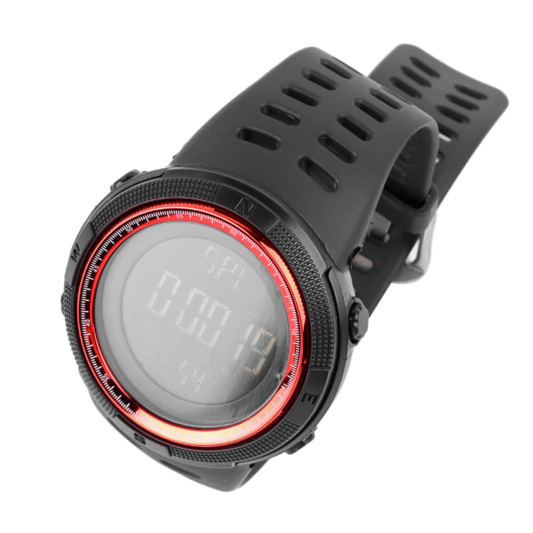 Män Digital Watch Vattentät Klar Display Datum Väckarklocka Elektronisk Watch för Studenter Röd
