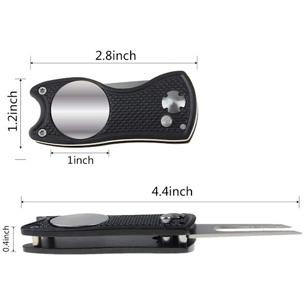 Bärbar Golf Divot Tool Golf Green Reparation Pitch Fork Ball Marker Träningsverktyg