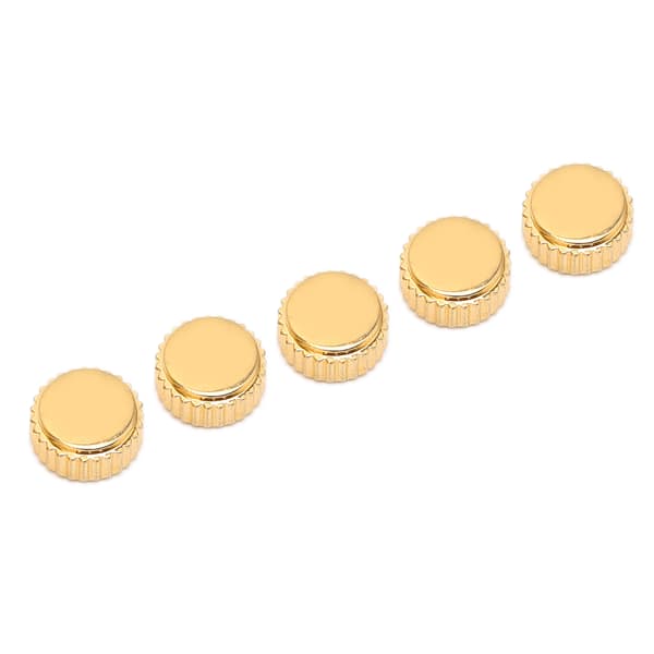 5 st klockkronreservdelar Stålplatt kvarts mekanisk klockhuvudbytesaccessoarer Guld 5,5 mm / 0,22 tum