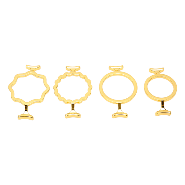 4 stk. voksforseglingsforme i guld farve zinklegering assorteret stil robust holdbar voksforseglingsstampelringe til 0,98 tommer 1,18 tommer stempel
