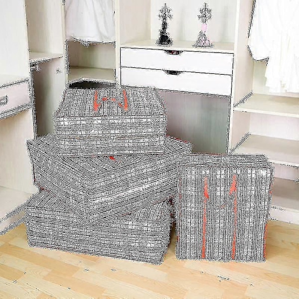 2 stk. Stor Opbevaringspose med Holdbar Lynlås Organizer Taske Flyttetaske 68cm