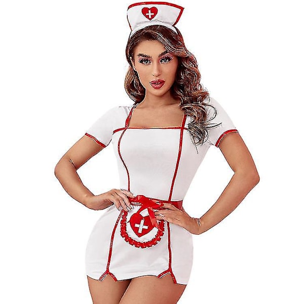 Sygeplejerske Halloween Cosplay Kostume til Bar Fest Scene M