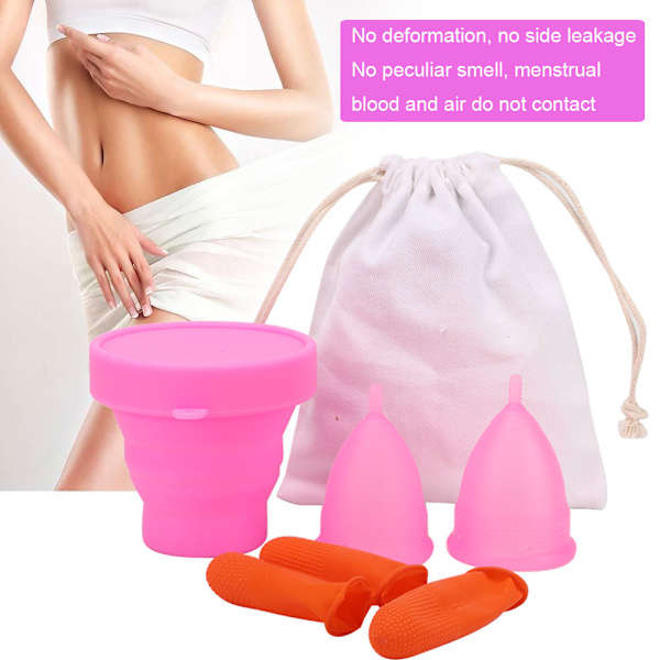 Silikon Menstruasjonskopp Feminin Dame Kvinner Hygiene Mens Silikonkopp