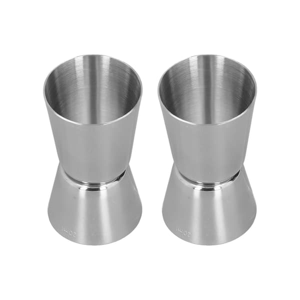 Cocktail Shaker Dobbelt Hoved Kop Lige Kant Design Klassisk Stil Rustfrit Stål Drikke Shaker