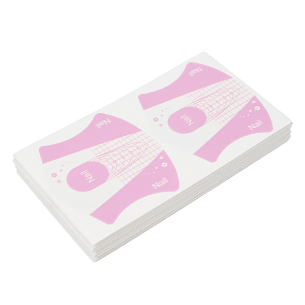 100 st Nail Art Guide Form Återanvändbar självhäftande Nail Art Extension Sticker för kvinnor tjejer