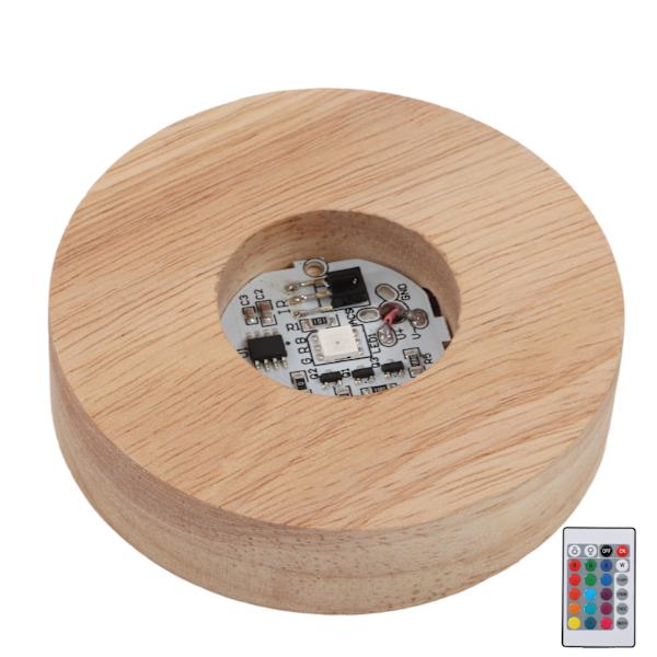 LED-ljusbas Trämaterial Miljövänlig Elegant stil Robust Hållbar Bred applikationsfärg LED-bas