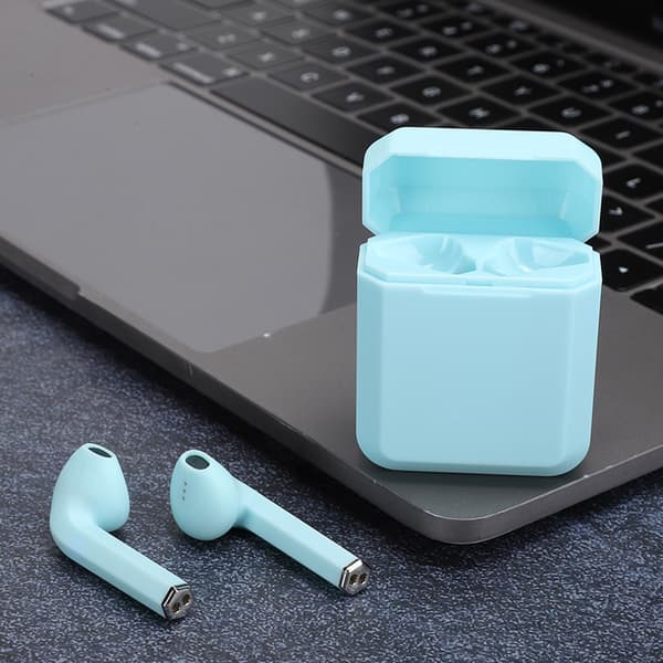 Bluetooth Headset Stereofonisk Støyreduksjon Berørings Vanntett Svettesikker TWS Øretelefonblå
