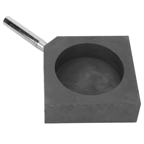 Gjutform för göt Rund Guld Silver Smältning Grafitgötform Degel med Metallstång