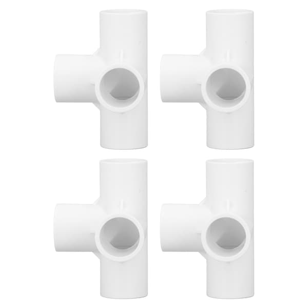 10 stk. 4-vejs PVC-fittings albue rørforbindelse 25 mm udløbssæt til møbelforbindelse hvid