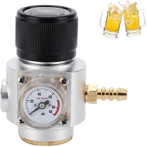 2025 Ny CO2 0-90 PSI Hjemmebryg Mini Gas Regulator Kit T21 * 4 Soda Trykmåler Ledninger Aluminium Oplader Kit