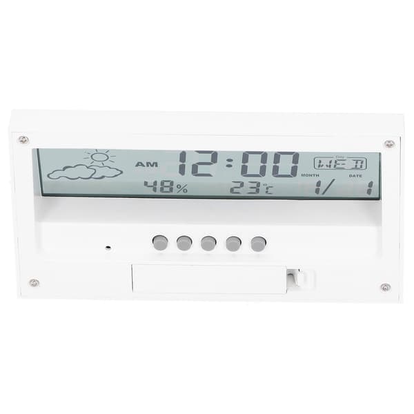 Multifunktionell elektronisk väckarklocka med temperatur- och luftfuktighetsdisplay digital klocka för hemmet