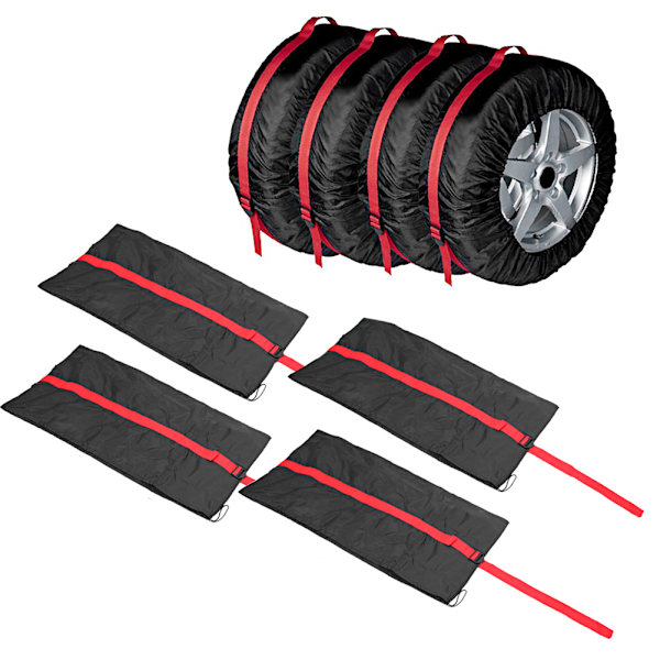 4 stk Universal Reservehjul Deksel Oppbevaringspose Hjulbeskytter for Bil SUV TruckS-190T