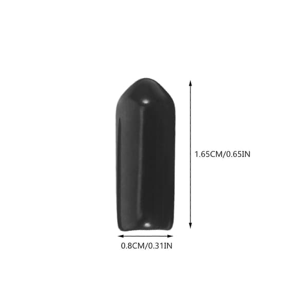 100 stk 5 mm sorte PVC-gevindhætter, fleksible endehætter til bolte, skruer, rør, møbler og elektrisk isolering