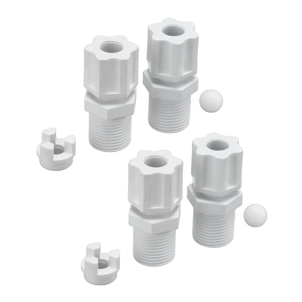 2 sæt kontraventil indløbsfitting adapter samling swimmingpool rengøringstilbehør til HAYWARD CL200 CL220