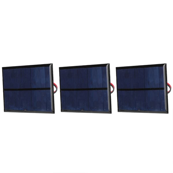 3 stk. Epoxy solpanel lille strømmodulplade +30 cm rød og sort ledning 5V 200mA