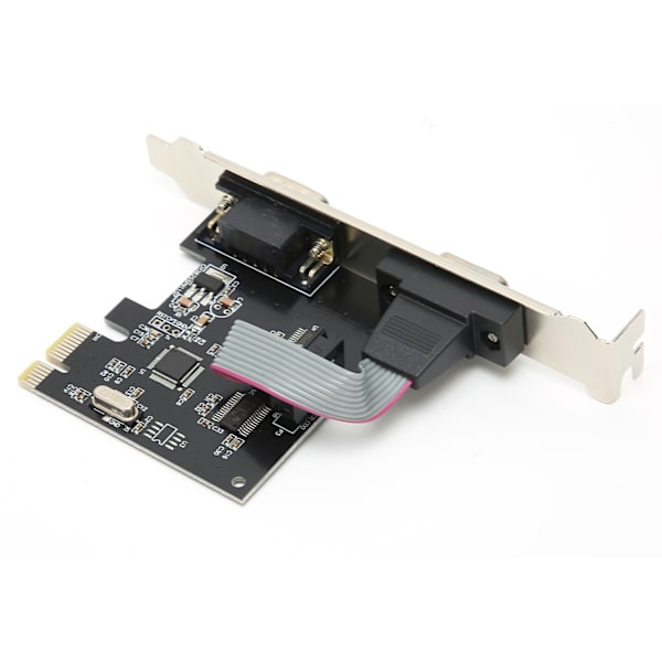Utvidelseskort PCIE til 2 seriell portkonverteradapterkontroller for Windows/Linux/OS X stasjonær PC