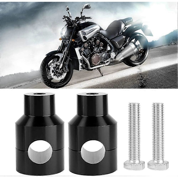 Styrhöjare, 22mm Höjare Aluminiumlegering Lyftpar för Motorcykelmodifiering (Svart)