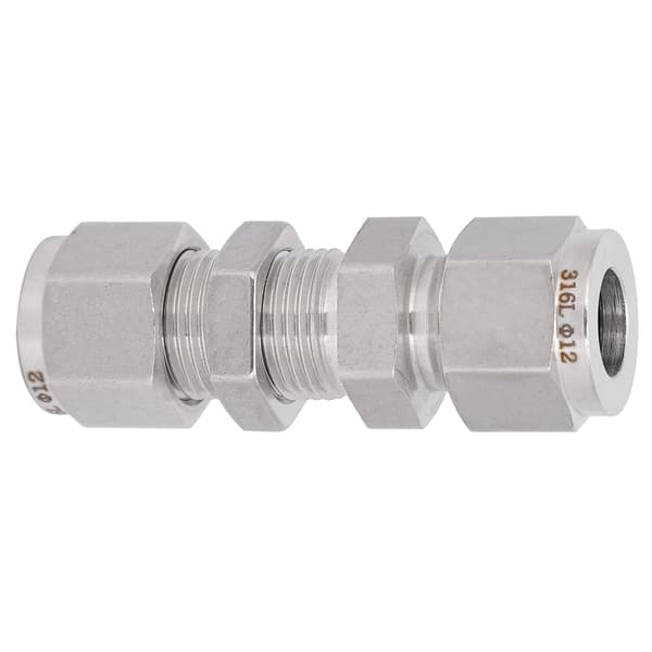 316 rustfrit stål dobbelt ferrule kompressionsfitting skotstik tilbehør Ф1/2