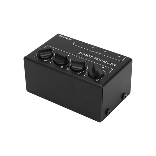 Stereo Mixer Passiv 4 Kanal Audio Line Mini RCA Bærbar til Computer Telefon Tablet