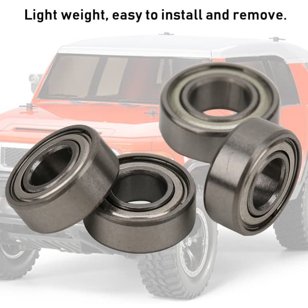 Metallforseglet lagerkit tilbehør for Tamiya CC01 1/10 RC Bil Sølv Gråsølv grå