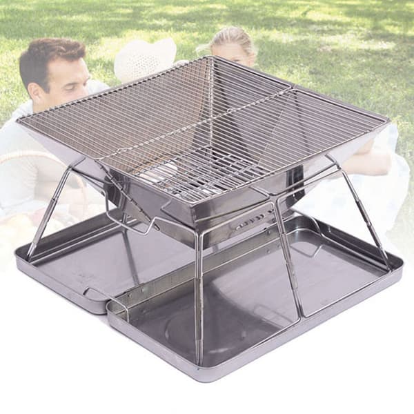 Sammenleggbar håndveskedesign kullgrill for camping, piknik og fest