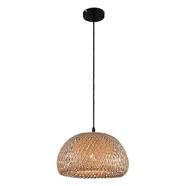 Belysning Rattan Lampe Håndlavet Bambus Lysekrone Retro Cafe Bar Lounge kompatibel med Have Restaurant Soveværelse