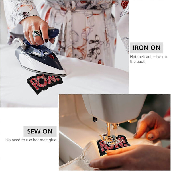 15 Stycken Cool Design Broderi Stryk-på-lappar, Broderi Självhäftande Stryk-på-lappar Sy-på-lapp Dekaler för Kläder, Ryggsäckar, Jackor, Jeans,