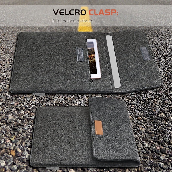 13,5\" Laptop Sleeve til Surface Laptop 3 13,5\" / 2/1 / Surface Book 3 13,5\" / Surface Book 2 13,5\" Ultrabook Taske med Lille Filtlomme og