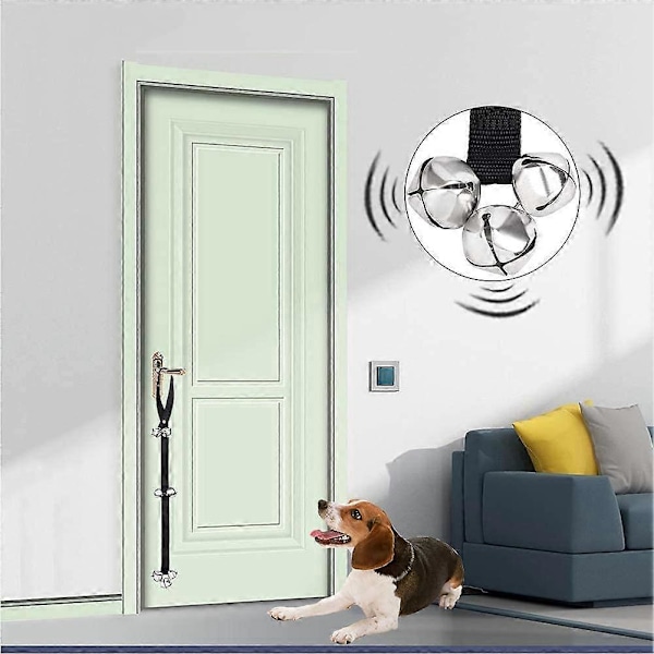 Hundedørklokker Premium Potte Trening Stor Hundeklokke Justerbar Hundedørklokke for Potte Trening av Valpen Din Enkelt - Premium Kvalitet - 7 Ekstra Store Høye