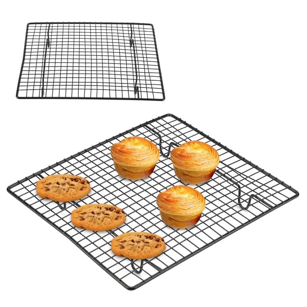 Køle- og bagerist i rustfrit stål, non-stick grillbakke til kiks / kage / brød