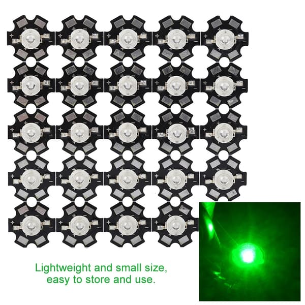 3W High Power LED Lampe Perler Emitter Diode Chips til DIY Belysningsarmaturer Grøn