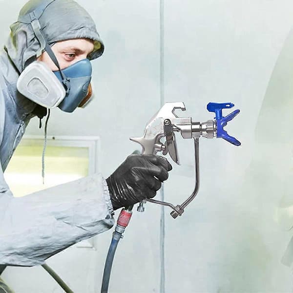 Paint Sprayer Nozzles, Airless, 8-piece Set with Reversible Nozzle Guards, 6 Models for Spray Machine Blue  silver